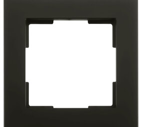 ION INDUSTRIES Afdekraam V1 - 1-voudig - verticaal/horizontaal - 85 x 85 x 11 mm - mat zwart