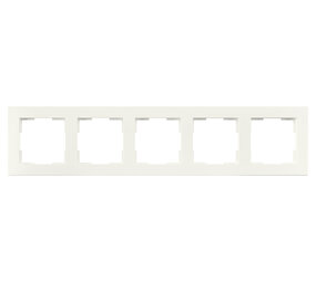 ION INDUSTRIES Afdekraam V1 - 5-voudig - verticaal/horizontaal - 369 x 85 x 11 mm - alpin wit