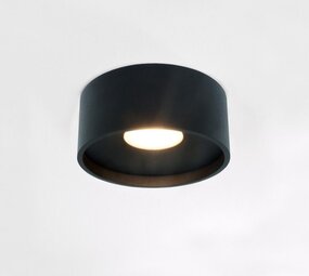 LCB LED Europe  Plafondspot Dimbaar IP54 - Rond Zwart - 10W  720Lm - 2700K 927 Warm Wit | Triac Dimbaar - Aluminium