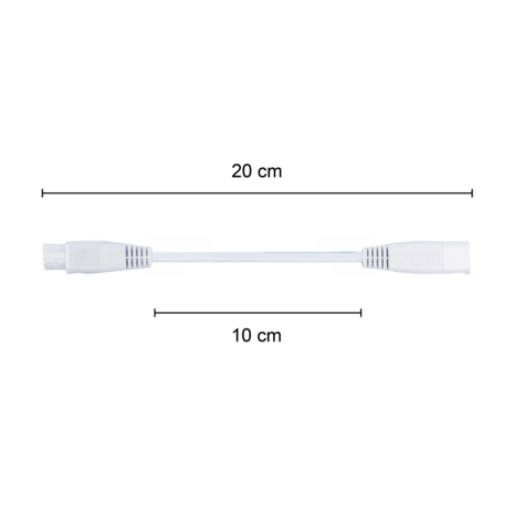 LCB LED Europe T5 Armatuur Toebehoren | 20CM Koppelkabel Male / Female verbinding - Verlengsnoer LCB LED Europe T5 Armatuur Toebehoren | 20CM Koppelkabel Male / Female verbinding - Verlengsnoer