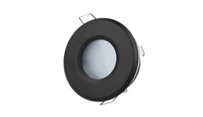 LED inbouwspot zwart rond - Badkamer IP44 - zaagmaat 73mm - buitenmaat 83mm