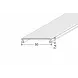 Ledline Afdekkap - C10 - 2000mm - OPAL - geschikt voor 53mm profiel Ledline Afdekkap - C10 - 2000mm - OPAL - geschikt voor 53mm profiel