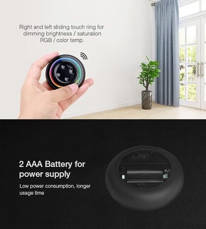 LCB LED Europe MI-LIGHT Wandbediening Rond - WIT - RGB+CCT | Miboxer RF 2.4Ghz - 4 Groepen LCB LED Europe MI-LIGHT Wandbediening Rond - WIT - RGB+CCT | Miboxer RF 2.4Ghz - 4 Groepen