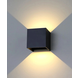 Artedelight LED Wandlamp IP54 - Cube 100MM - Zwart Aluminium - 6W 500Lm - 2700K 827 Warm Wit | Dimbaar - Up and Downlight verstelbare lichtspreiding Artedelight LED Wandlamp IP54 - Cube 100MM - Zwart Aluminium - 6W 500Lm - 2700K 827 Warm Wit | Dimbaar - Up and Downlight verstelbare lichtspreiding