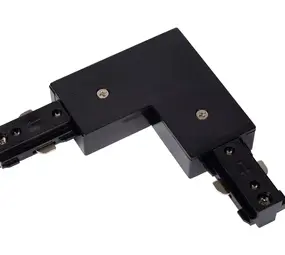 Lucide 1-Fase Spanningsrail toebehoren | L stuk - Hoek verbinding - voeding Connector - 1 phase - Zwart