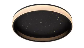 Lucide LED Plafondlamp Sterrenhemel  - ESTREJA Zwart - Ø 40cm - 40W -  CCT 2500K/3000K Instelbaar | Dimbaar