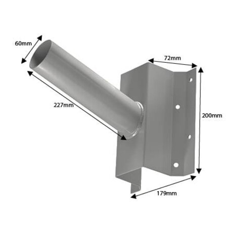 LCB LED Europe Straatlamp Toebehoren | Muursteun Ø60MM - Grijs LCB LED Europe Straatlamp Toebehoren | Muursteun Ø60MM - Grijs