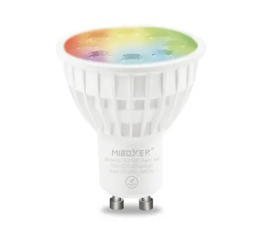 Mi-Light LED Spot GU10  - 4W 280Lm  - RGB+CCT | RF 2.4 Ghz bedienbaar - Dimbaar Mi-Light LED Spot GU10  - 4W 280Lm  - RGB+CCT | RF 2.4 Ghz bedienbaar - Dimbaar