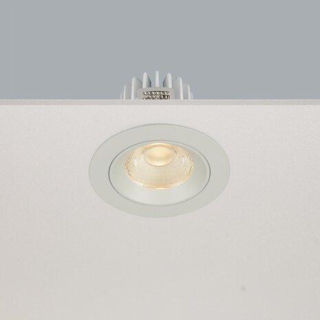 LCB LED LED Spot IP44 - VENICE Ø68mm - Wit - 8W 720lm - 2700K 827 Warm Wit