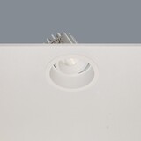 LCB LED Europe  LED Inbouwspot IP44 - RIBS 83mm - Wit - 10W 1100lm - 2700K 827 Warm Wit