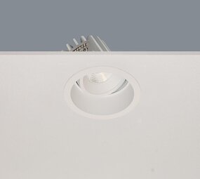 LCB LED Europe  LED Inbouwspot IP44 - RIBS 83mm - Wit - 10W 1100lm - 2700K 827 Warm Wit