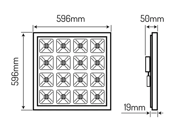 LED line LED Paneel Diora V1.0 36W 5040lm - 840 Koel Wit | 60x60cm - UGR <16 LED line LED Paneel Diora V1.0 36W 5040lm - 840 Koel Wit | 60x60cm - UGR <16