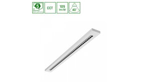 Spectrum voor de installateur: Betaalbare kwaliteit en veelzijdige LED-oplossingen LED Pendel Armatuur - Louvre Wit 120CM  | 20-40W 2180-4360Lm  - 3CCT 830-865 Multicolor & Lumen Switch