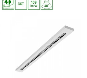 Spectrum voor de installateur LED Pendel Armatuur - Louvre Wit 120CM  | 20-40W 2180-4360Lm  - 3CCT 830-865 Multicolor & Lumen Switch