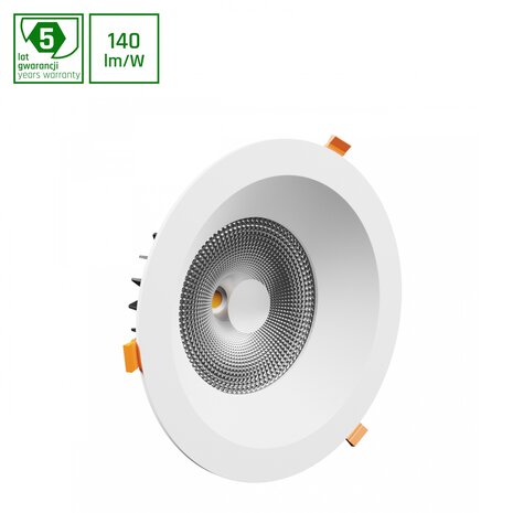Spectrum voor de installateur LED Downlight XL 310MM - Verzonken Wit - 19W 2850Lm - 3000K 830 Warm Wit | Zaagmaat 260MM