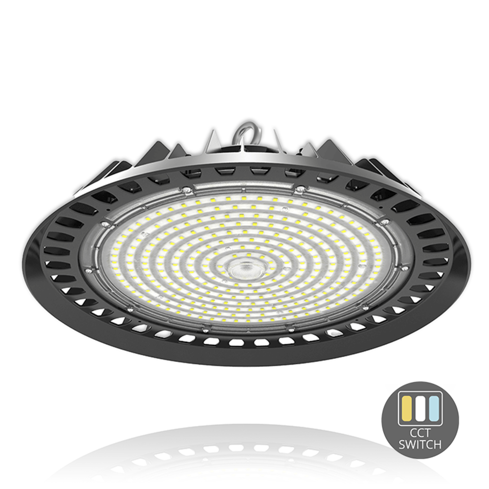 LCB LED LED High Bay 90° | Lumen Switch 200W/160W/120W | CCT Kelvin Switch