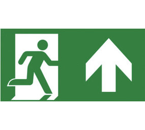 VanLien Noodverlichting: Vluchtwegsignalering  voor de installateur LED Nood armatuur toebehoren - OPTILUX Pictogram - EXIT  UP / Rechtdoor / Boven  | 7TCA091350R1636