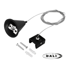 LCB LED Europe  3-Fase DALI Spanningsrail Toebehoren | Pendelset 1.5meter - Zwart