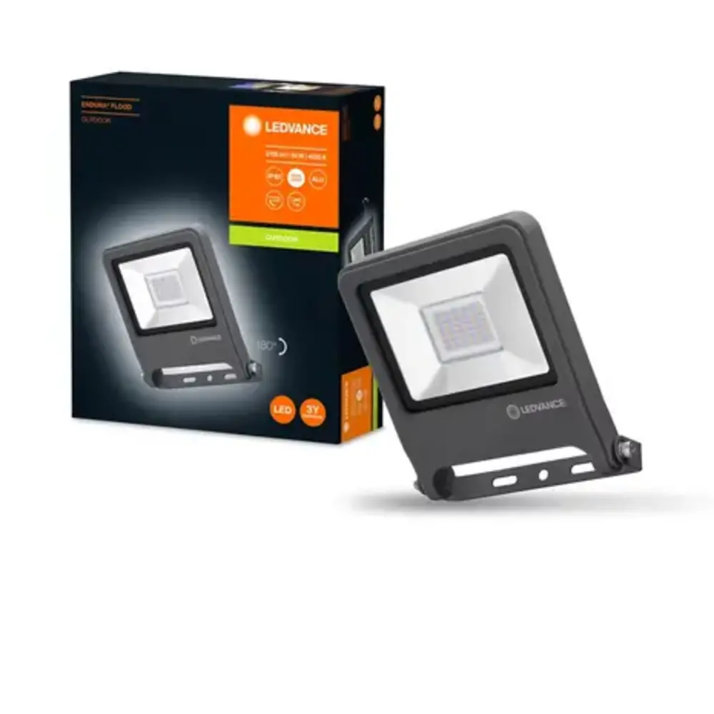 Ledvance Zakelijk: Professionele LED Verlichting & Armaturen | voor de installateur  LED Breedstraler Endura Zwart 30W 2700lm 100D - 840 Koel Wit | IP65 - Symmetrisch