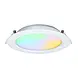 LCB LED Europe  LED Downlight - RGB+CCT - 12W  - 1100 lm - Zaagmaat  ø145-150 mm - Buitenmaat 180mm - IP44 - Inbouw - Rond - Wit