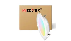 LCB LED LED Downlight - RGB+CCT - 12W  - 1100 lm - Zaagmaat  ø145-150 mm - Buitenmaat 180mm - IP44 - Inbouw - Rond - Wit LCB LED LED Downlight - RGB+CCT - 12W  - 1100 lm - Zaagmaat  ø145-150 mm - Buitenmaat 180mm - IP44 - Inbouw - Rond - Wit