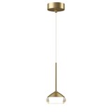 LCB LED LED Pendel hanglamp - 116MM Matt Goud - Phoenix - 7W 1080Lm - 2700K 927 Warm Wit  | 1-Lichts - 116x820MM LCB LED LED Pendel hanglamp - 116MM Matt Goud - Phoenix - 7W 1080Lm - 2700K 927 Warm Wit  | 1-Lichts - 116x820MM