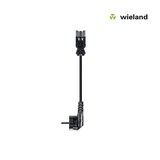 Wieland Hoek aansluitstekker Europlug zwart - Wieland GST18i3 - 3 meter | Female connector 3Pins - 3×1.5mm2