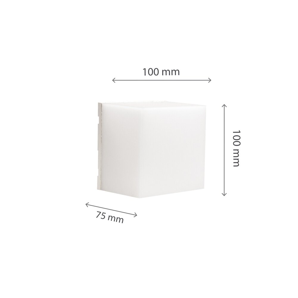 Spectrum LED Wandlamp SCATOLLO - CCT 5W 230V - IP54 - Wit | 100x100x75mm