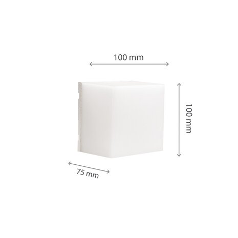 Spectrum LED Wandlamp SCATOLLO - CCT 5W 230V - IP54 - Wit | 100x100x75mm