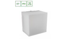 Spectrum LED Wandlamp SCATOLLO - CCT 5W 230V - IP54 - Wit | 100x100x75mm