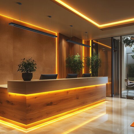 Spectrum voor de installateur LED Pendel Armatuur WLD Plank Louvre Zwart 120CM | 20-40W 2180-4360Lm - CCT 830-865 Multicolor & Lumen Switch