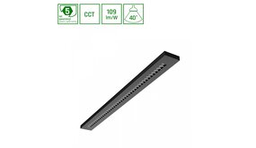 Spectrum voor de installateur: Betaalbare kwaliteit en veelzijdige LED-oplossingen LED Pendel Armatuur WLD Plank Louvre Zwart 120CM | 20-40W 2180-4360Lm - CCT 830-865 Multicolor & Lumen Switch