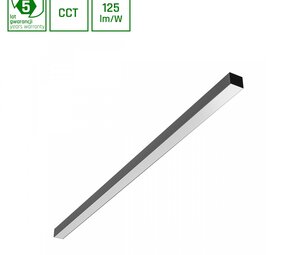 Spectrum voor de installateur LED Linear Pendelarmatuur - Allday Basic Zwart - 40W 5000Lm - 3CCT 827-840-860 - 2700-6000K | 120CM - Multi Color Switch