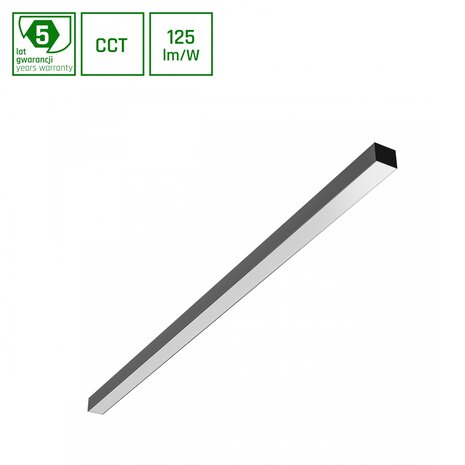 Spectrum voor de installateur LED Linear Pendelarmatuur - Allday Basic Zwart - 40W 5000Lm - 3CCT 827-840-860 - 2700-6000K | 120CM - Multi Color Switch