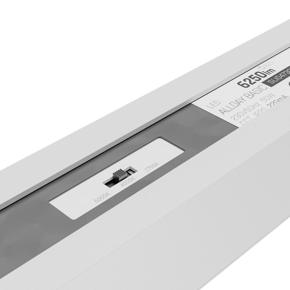 Spectrum voor de installateur LED Montagebalk - Allday Basic - Wit -1503mm - CCT  Switch 3000K - 4000K - 6000K - 50W
