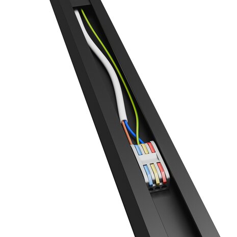 Spectrum voor de installateur LED 3fase Linear Rail Armatuur - Allday Basic Zwart - 50W 6250Lm - CCT 830 - 840 - 860 Multi Color Switch  |  1503MM