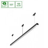 Spectrum voor de installateur LED 3fase Linear Rail Armatuur - Allday Basic Zwart - 50W 6250Lm - CCT 830 - 840 - 860 Multi Color Switch  |  1503MM