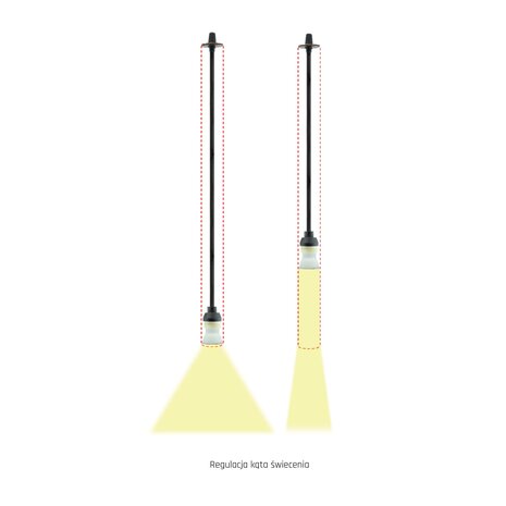Spectrum voor de installateur LED hanglamp - Zwart - Chloe Slim - GU11/MR11 Fitting -  40X500MM