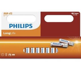 Philips LED Verlichting | Officieel distributeur Philips Longlife AAA Batterijen  12 stuks