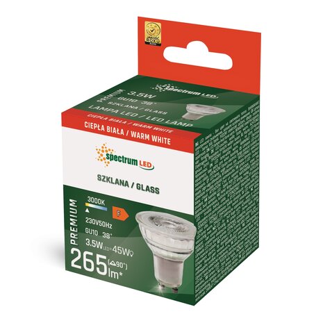 LED Spot GU10 PAR16 3.5W 265lm 36D - 830 Warm Wit | Vervangt 35W LED Spot GU10 PAR16 3.5W 265lm 36D - 830 Warm Wit | Vervangt 35W