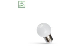 LED lamp E27 - G45 - 1W vervangt 10W - 6000K daglicht wit