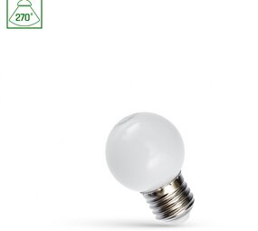 LED lamp E27 - G45 - 1W vervangt 10W - 6000K daglicht wit