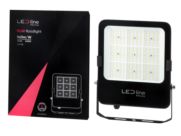 LED line verlichting - Betaalbare Professionele LED Oplossingen LED Breedstraler IP66  - Zwart PRIME -  Schijnwerper T2 - 100W 14000Lm - CCT 3000K-5000K  | 5 jaar garantie