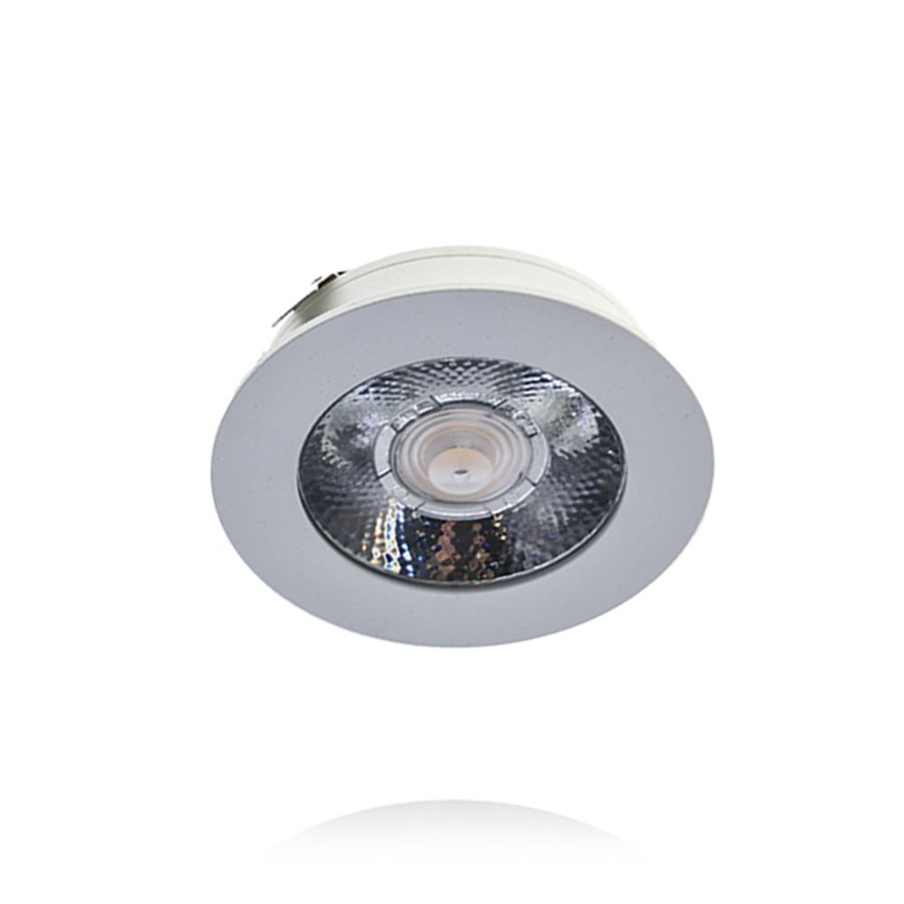 LCB LED Europe  LED Meubelspot - 3W - 12V - IP44 - Zaagmaat 55mm - Buitenmaat 63mm - 14mm Hoog