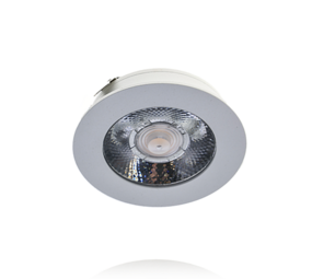 LCB LED Europe  LED Meubelspot - 3W - 12V - IP44 - Zaagmaat 55mm - Buitenmaat 63mm - 14mm Hoog