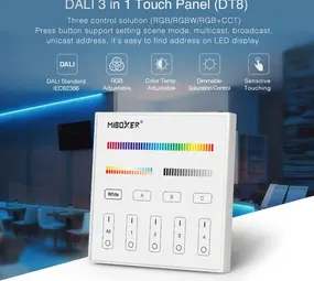 Mi-Light DALI RGB+CCT Wandbediening 4 Zone- wit