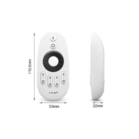 Mi-Light LED Strip Afstandbediening Wit - Remote CCT | 4 Groepen - RF 2.4 Ghz Mi-Light LED Strip Afstandbediening Wit - Remote CCT | 4 Groepen - RF 2.4 Ghz