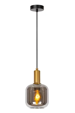 Lucide Lucide JOANET - Hanglamp - Ø 16 cm - 1xE27 - Fumé Lucide Lucide JOANET - Hanglamp - Ø 16 cm - 1xE27 - Fumé