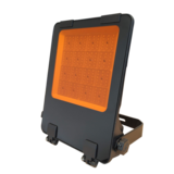 LCB LED Europe  LED Breedstraler zwart IP66 - Amber oranje licht - 2000k - 200W 21000Lm - 5 jaar garantie
