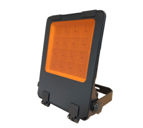LCB LED Europe  LED Breedstraler zwart IP66 - Amber oranje licht - 2000k - 200W 21000Lm - 5 jaar garantie